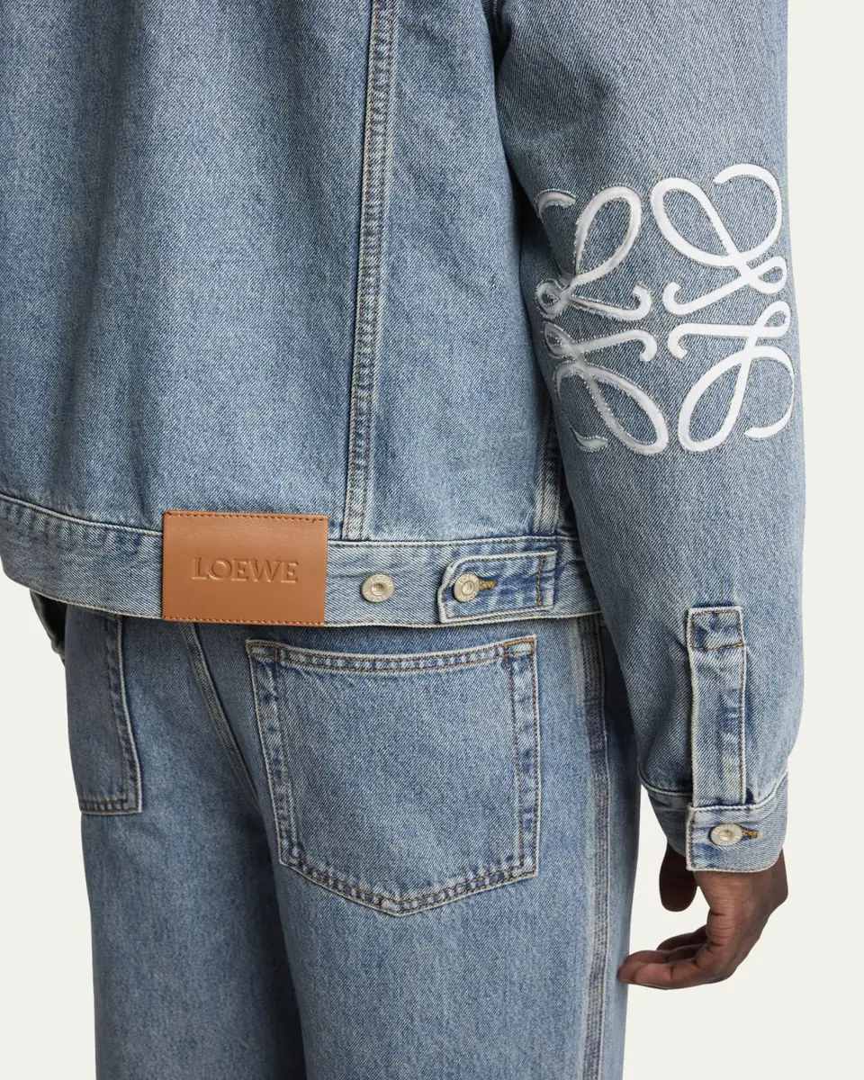 Loewe Men's Anagram Elbow Trucker Jacket | Thumbnail 5 Loewe Men's Anagram Elbow Trucker Jacket | Thumbnail 5