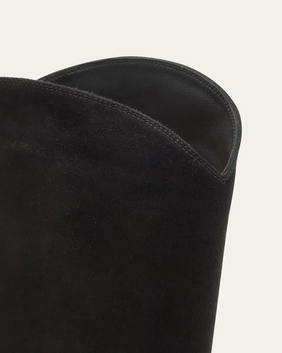 Gianvito Rossi Suede Tall Western Boots | Thumbnail 8