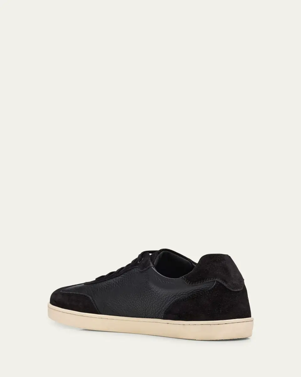 Bergdorf Goodman Men's Leather and Suede T-Toe Low-Top Sneakers | Thumbnail 4 Bergdorf Goodman Men's Leather and Suede T-Toe Low-Top Sneakers | Thumbnail 4