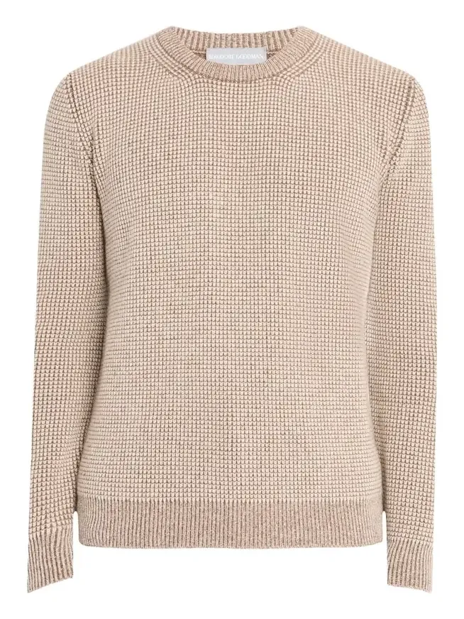 Men's Cashmere Novelty Knit Crewneck Sweater Men's Cashmere Novelty Knit Crewneck Sweater
