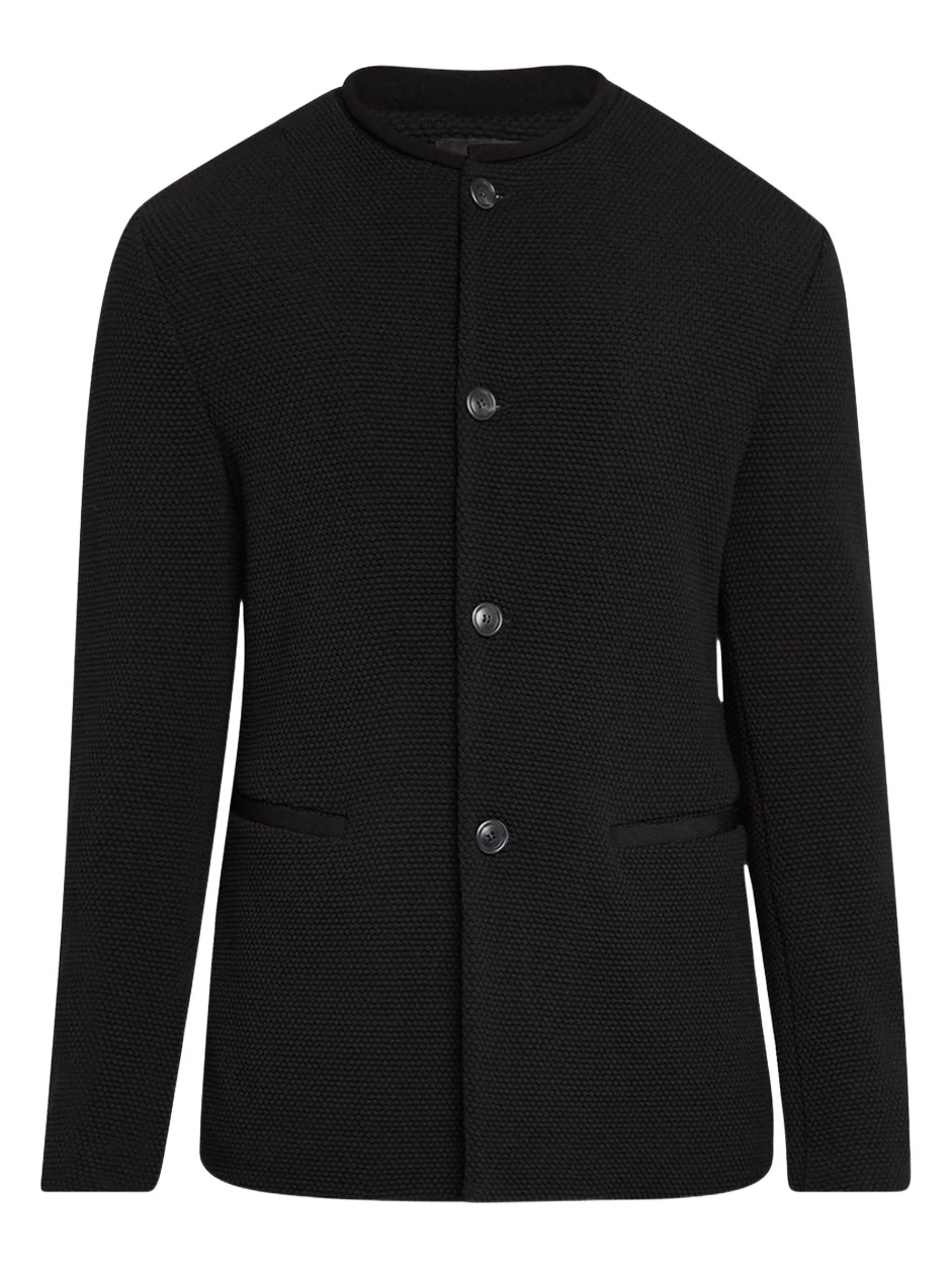 Giorgio Armani Men's Textured Band-Collar Blazer