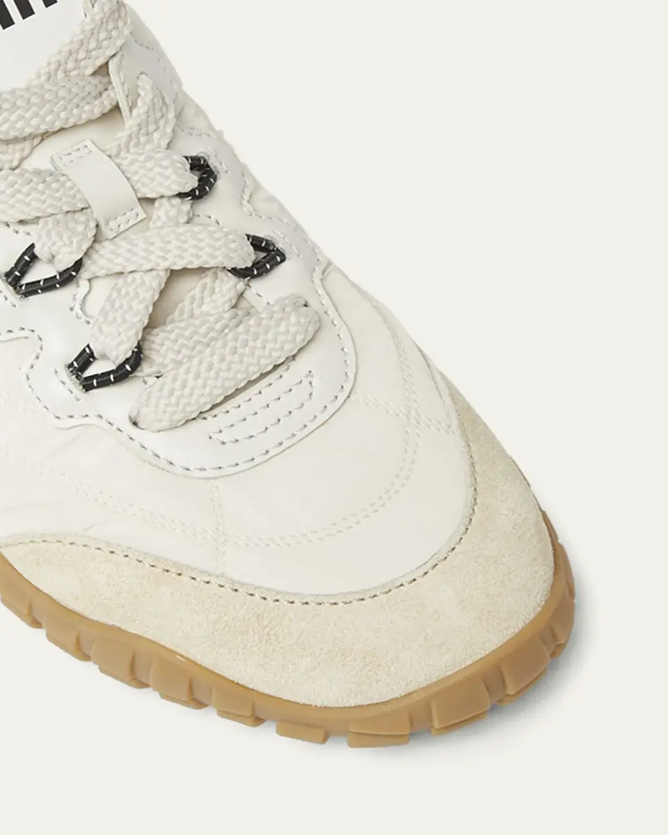 Miu Miu Low-Top Nylon & Leather Sneakers | Thumbnail 4