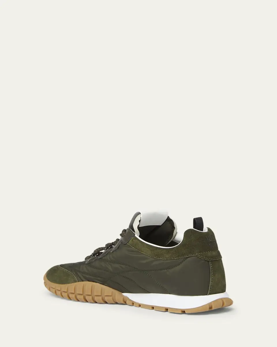 Miu Miu Low-Top Nylon & Leather Sneakers | Thumbnail 7