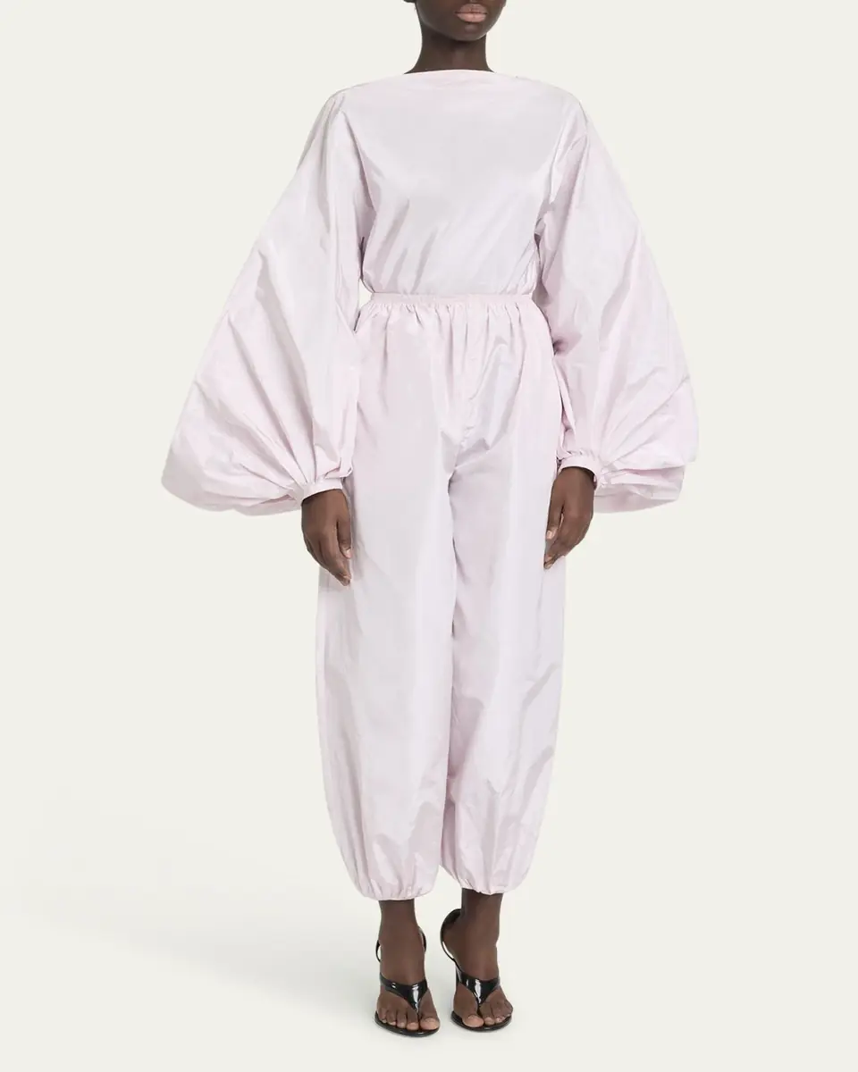 ALAÏA Balloon Silk Taffeta Pants | Thumbnail 6