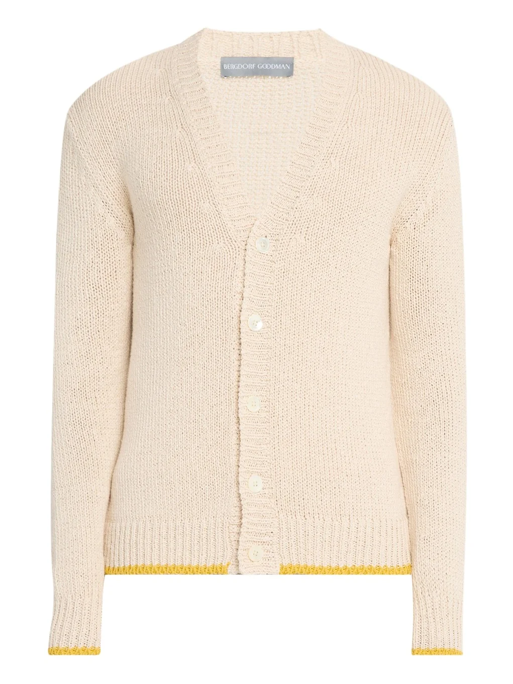 Men's Cotton Contrast-Trim Cardigan Men's Cotton Contrast-Trim Cardigan