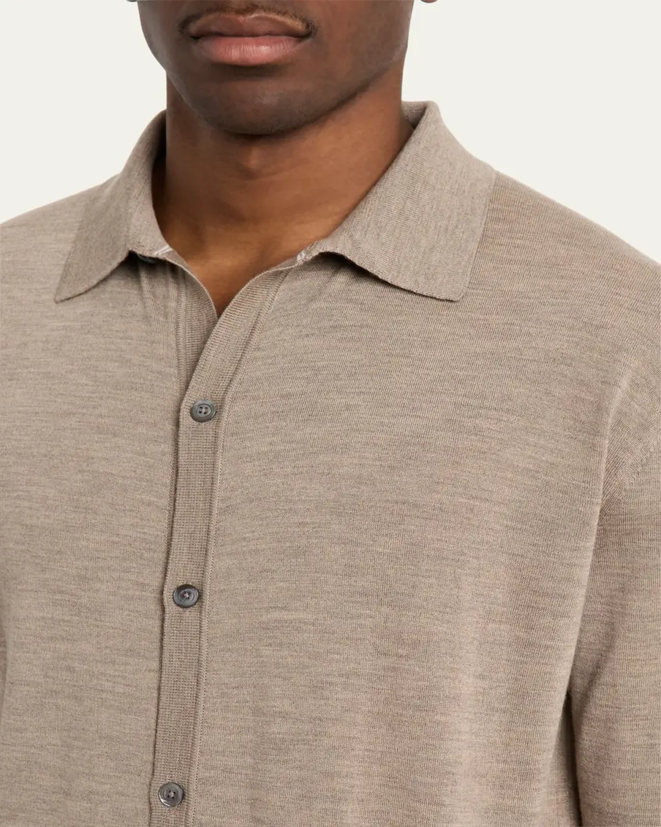 Bergdorf Goodman Men's Wool Overshirt Cardigan | Thumbnail 3