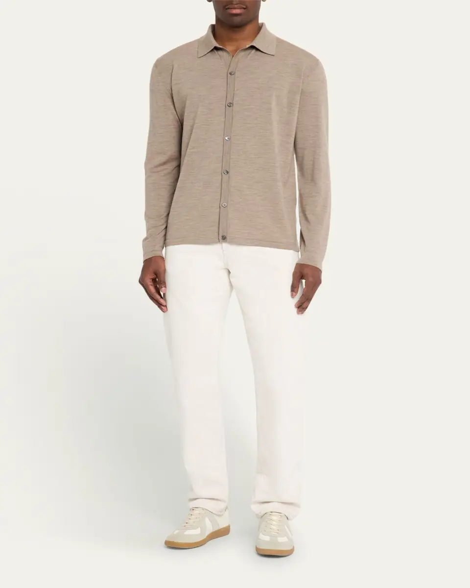Bergdorf Goodman Men's Wool Overshirt Cardigan | Thumbnail 4