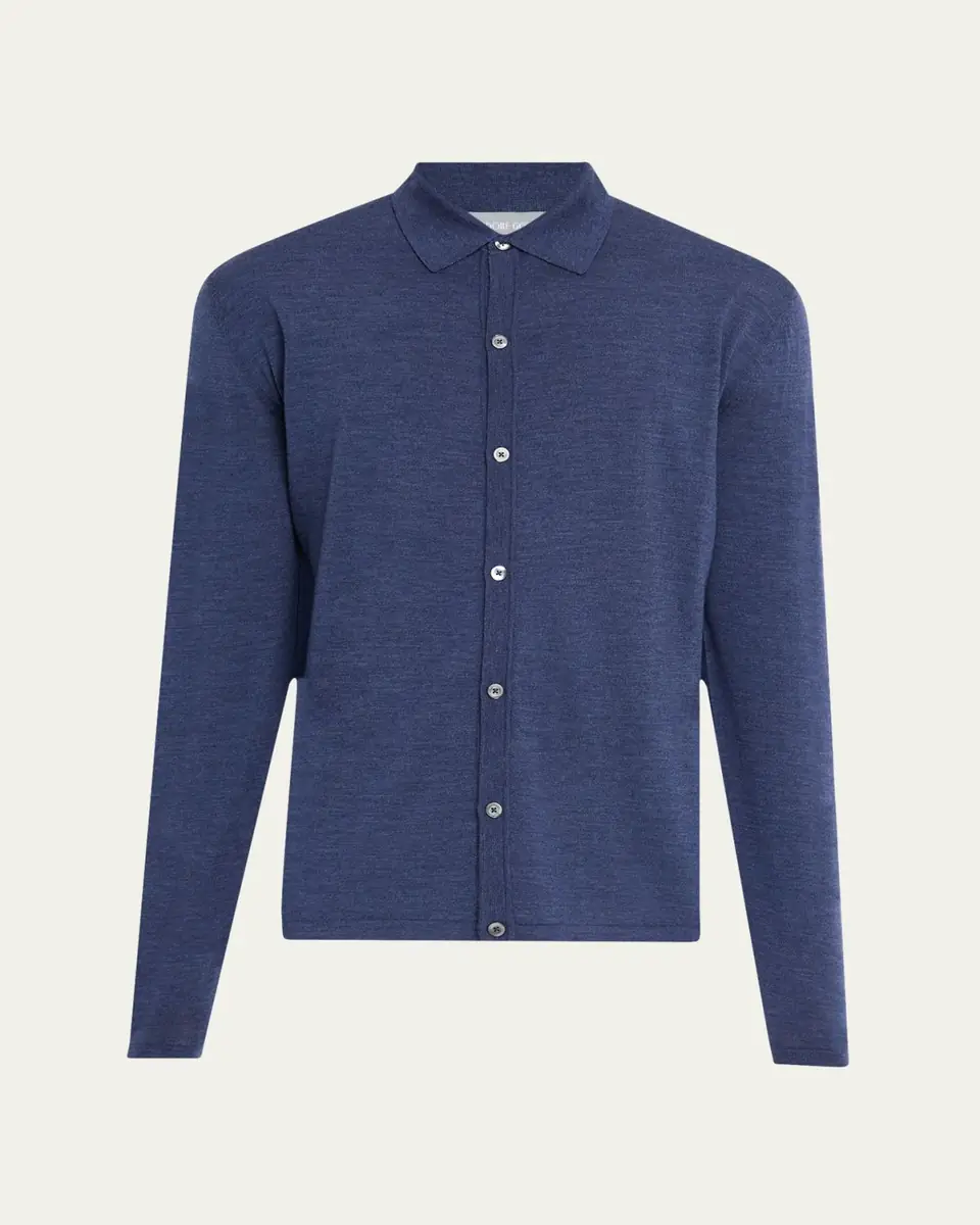 Bergdorf Goodman Men's Wool Overshirt Cardigan | Thumbnail 6
