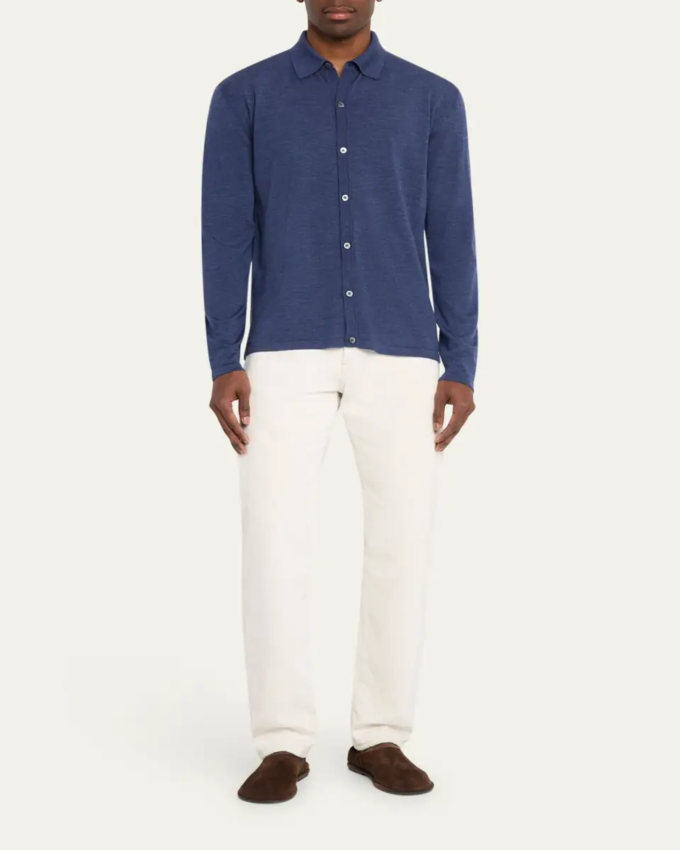 Bergdorf Goodman Men's Wool Overshirt Cardigan | Thumbnail 7