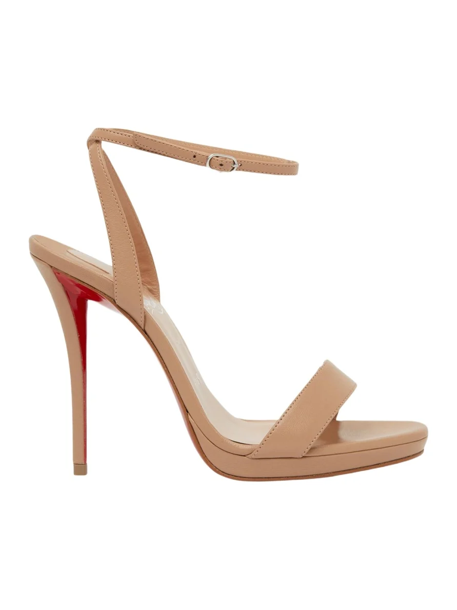 120mm Miss Z Leather Ankle-Strap Sandals