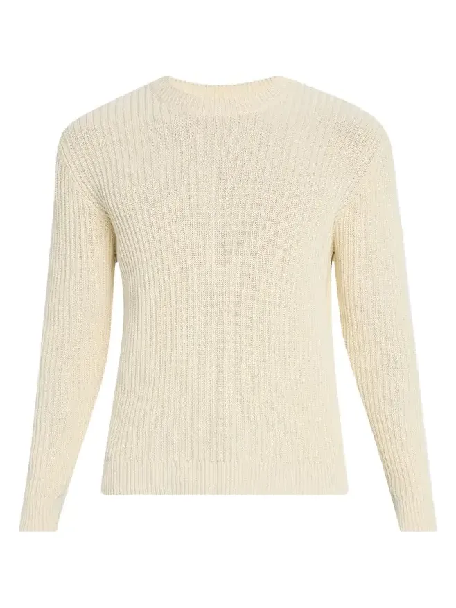 Men's Wide Rib Cotton Crewneck Sweater