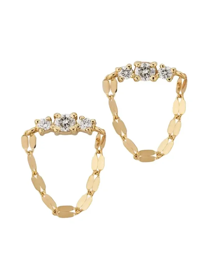 14K Gold Solo Blake Draping Diamond Stud Earrings