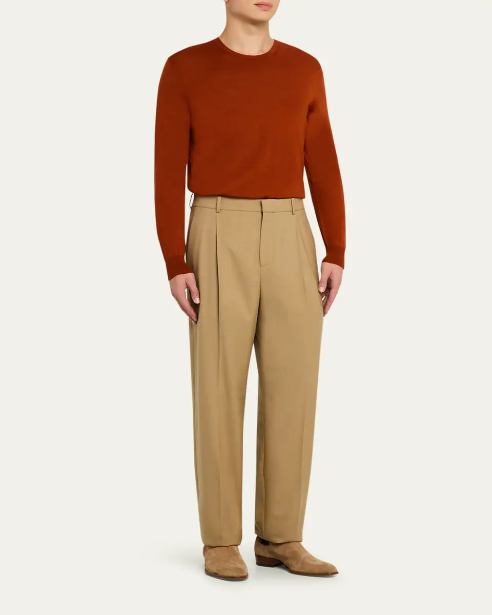 Saint Laurent Men's Fine-Gauge Crew Sweater | Thumbnail 6