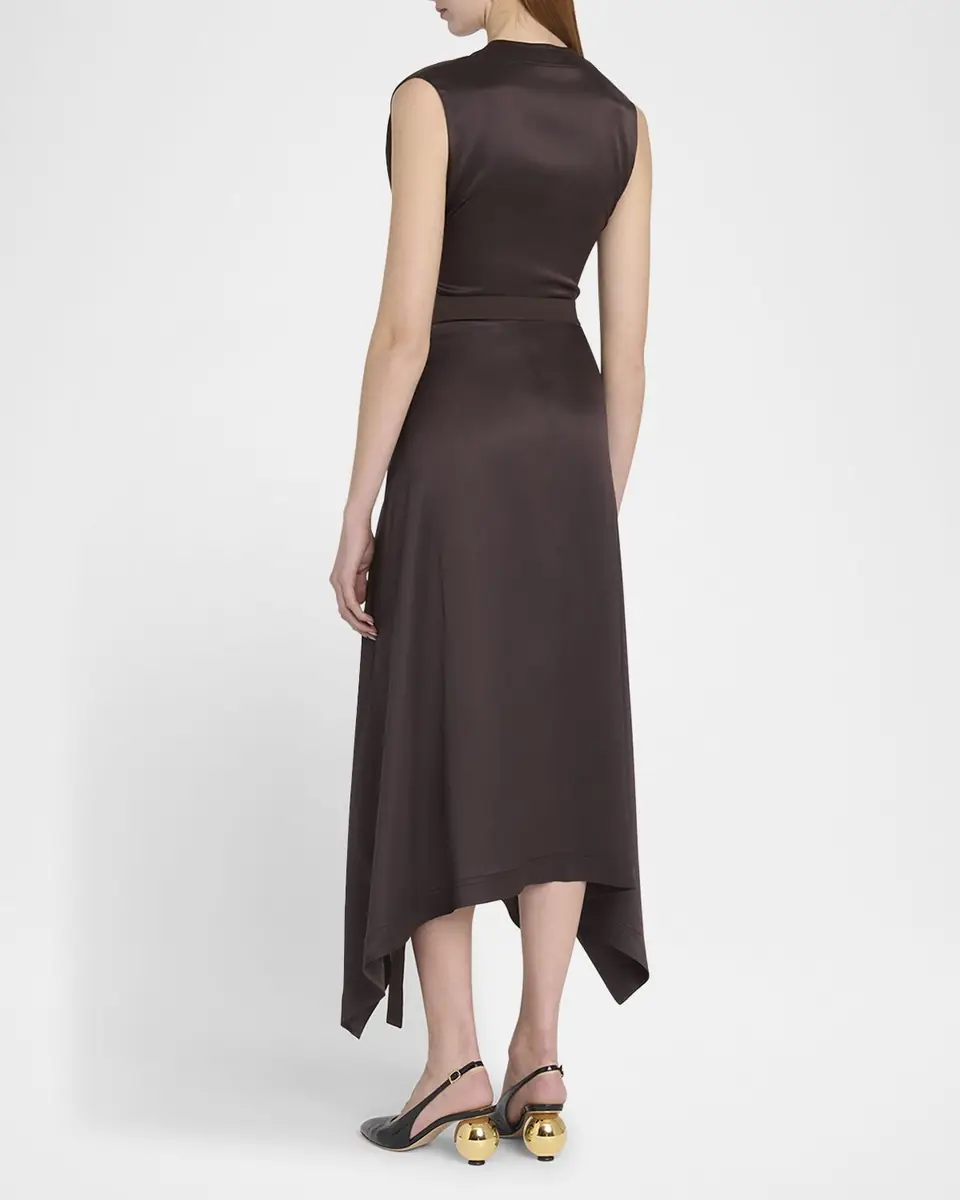 Ferragamo Handkerchief Hem Stretch Cady Dress | Thumbnail 2 Ferragamo Handkerchief Hem Stretch Cady Dress | Thumbnail 2