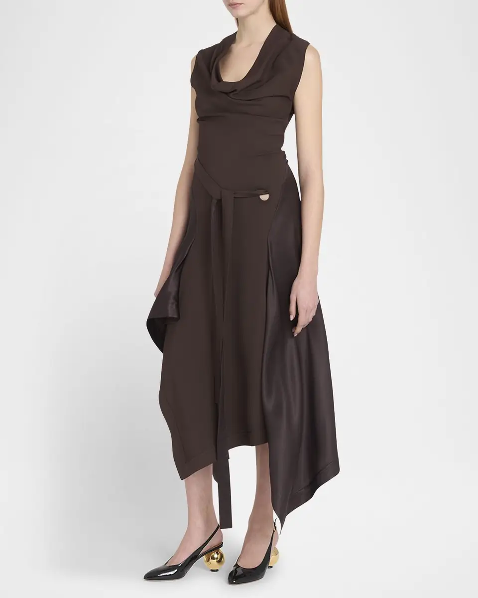 Ferragamo Handkerchief Hem Stretch Cady Dress | Thumbnail 3 Ferragamo Handkerchief Hem Stretch Cady Dress | Thumbnail 3