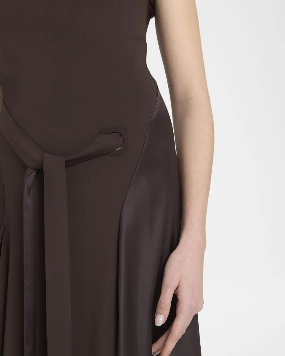 Ferragamo Handkerchief Hem Stretch Cady Dress | Thumbnail 4 Ferragamo Handkerchief Hem Stretch Cady Dress | Thumbnail 4