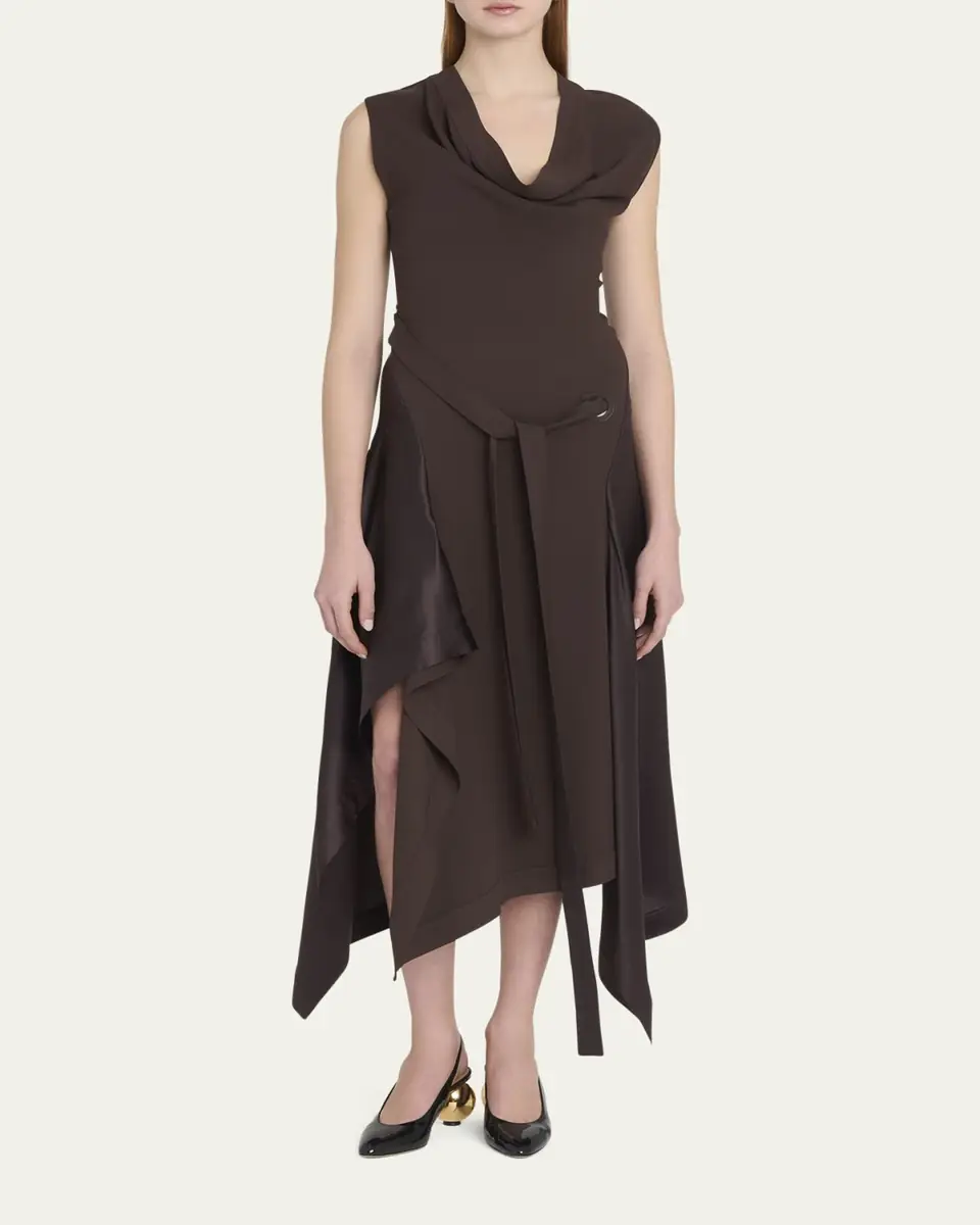 Ferragamo Handkerchief Hem Stretch Cady Dress | Thumbnail 6 Ferragamo Handkerchief Hem Stretch Cady Dress | Thumbnail 6