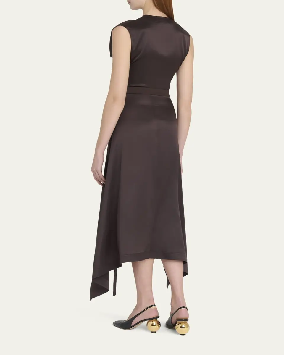 Ferragamo Handkerchief Hem Stretch Cady Dress | Thumbnail 7 Ferragamo Handkerchief Hem Stretch Cady Dress | Thumbnail 7