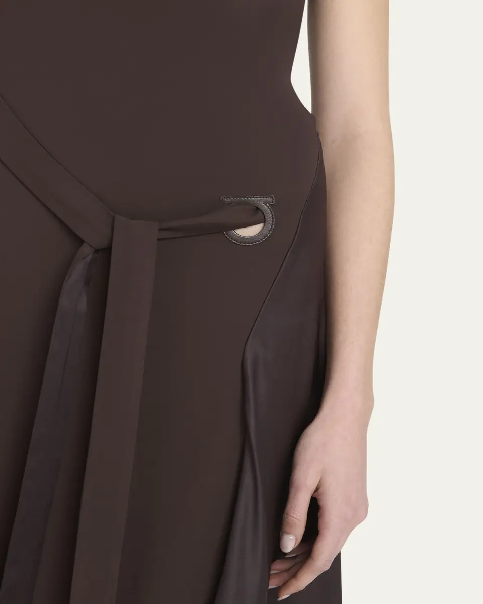 Ferragamo Handkerchief Hem Stretch Cady Dress | Thumbnail 9 Ferragamo Handkerchief Hem Stretch Cady Dress | Thumbnail 9