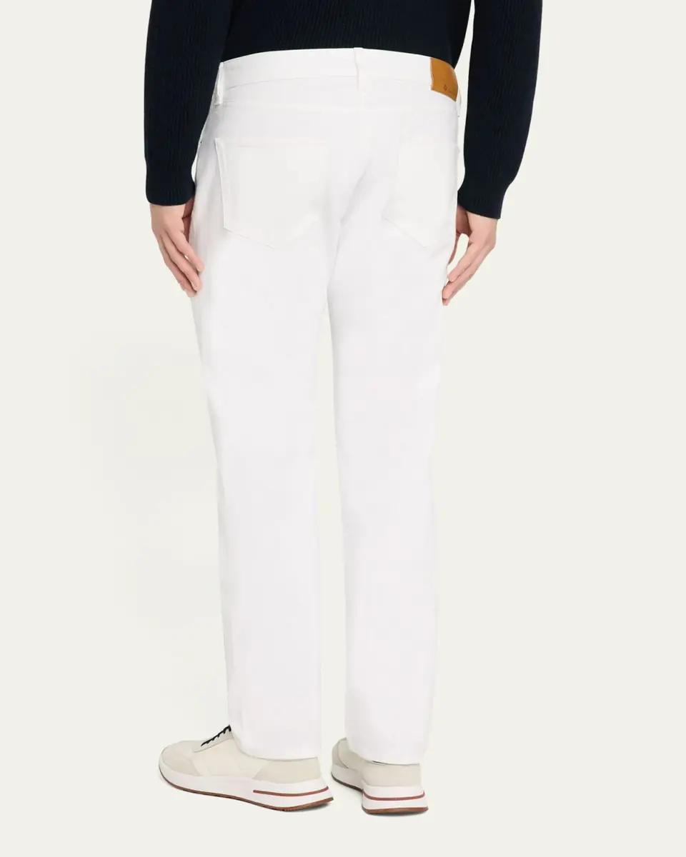 Loro Piana Men's Quarona Denim Five-Pocket Pants | Thumbnail 16
