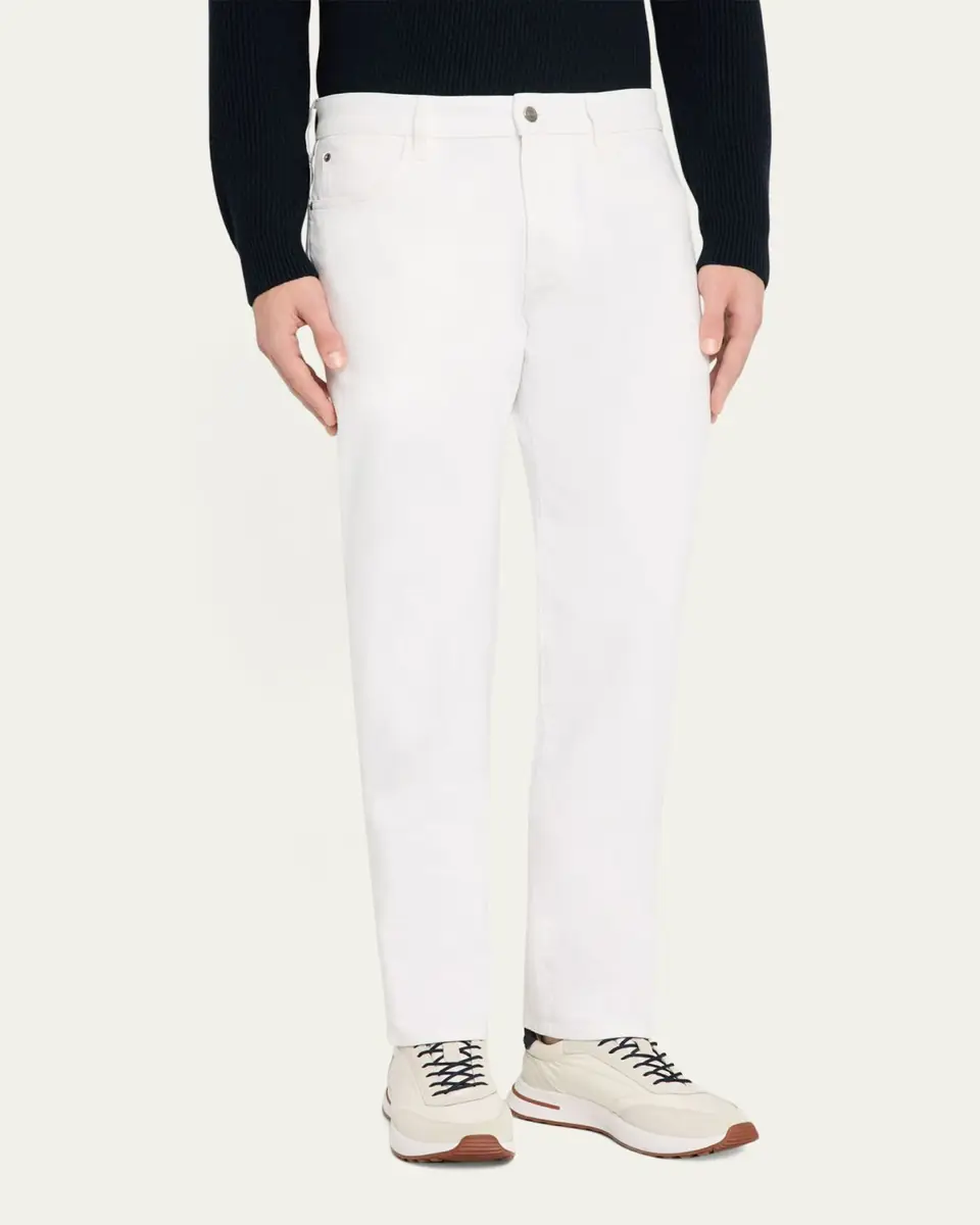 Loro Piana Men's Quarona Denim Five-Pocket Pants | Thumbnail 17