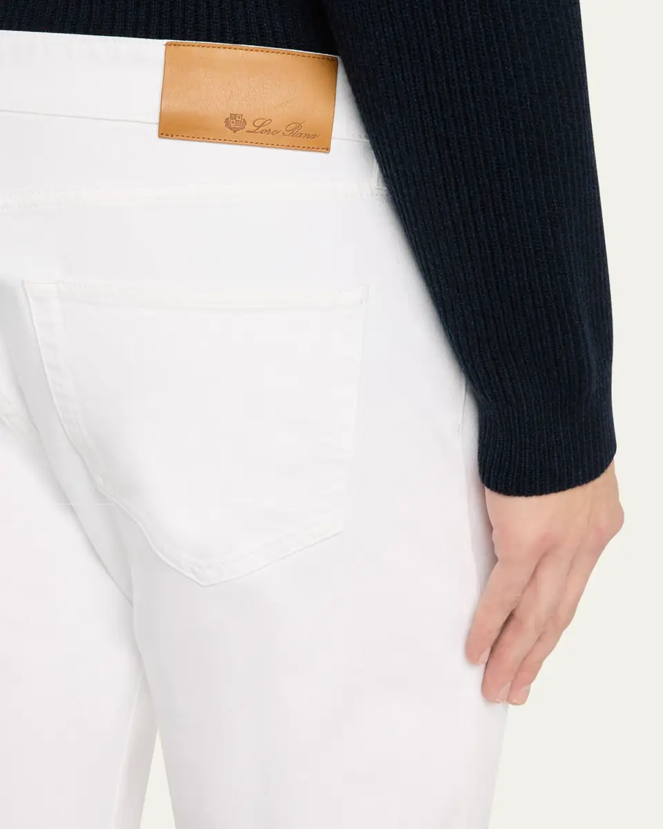 Loro Piana Men's Quarona Denim Five-Pocket Pants | Thumbnail 18