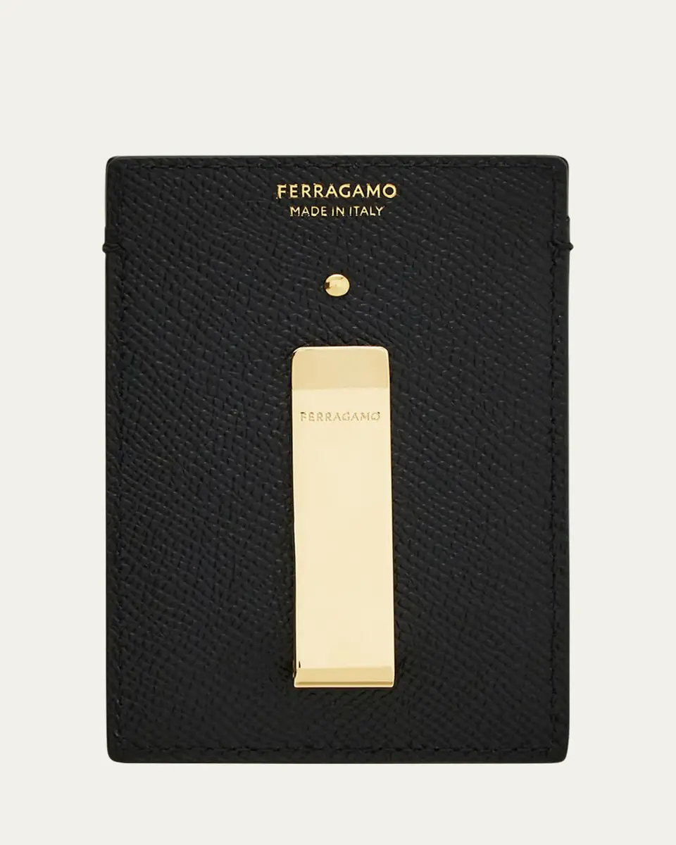 Ferragamo Men's Micro Gancio Money Clip Card Holder | Thumbnail 4