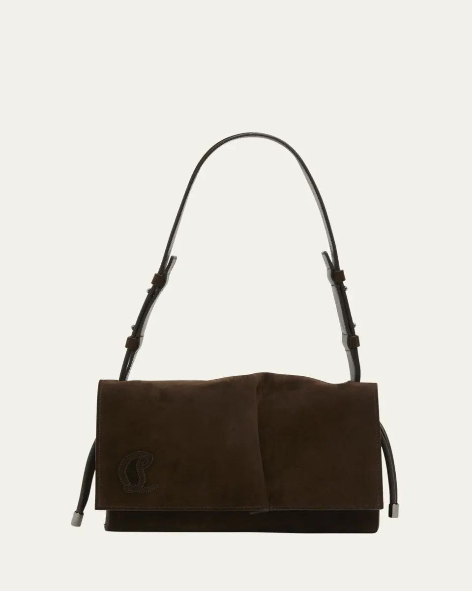 Christian Louboutin Baggy Small Shoulder Bag in Suede | Thumbnail 11 Christian Louboutin Baggy Small Shoulder Bag in Suede | Thumbnail 11
