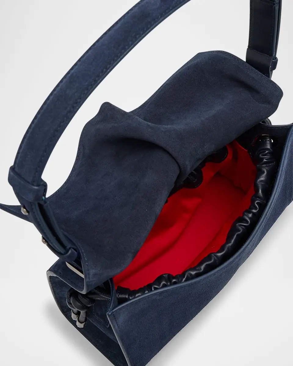 Christian Louboutin Baggy Small Shoulder Bag in Suede | Thumbnail 22 Christian Louboutin Baggy Small Shoulder Bag in Suede | Thumbnail 22