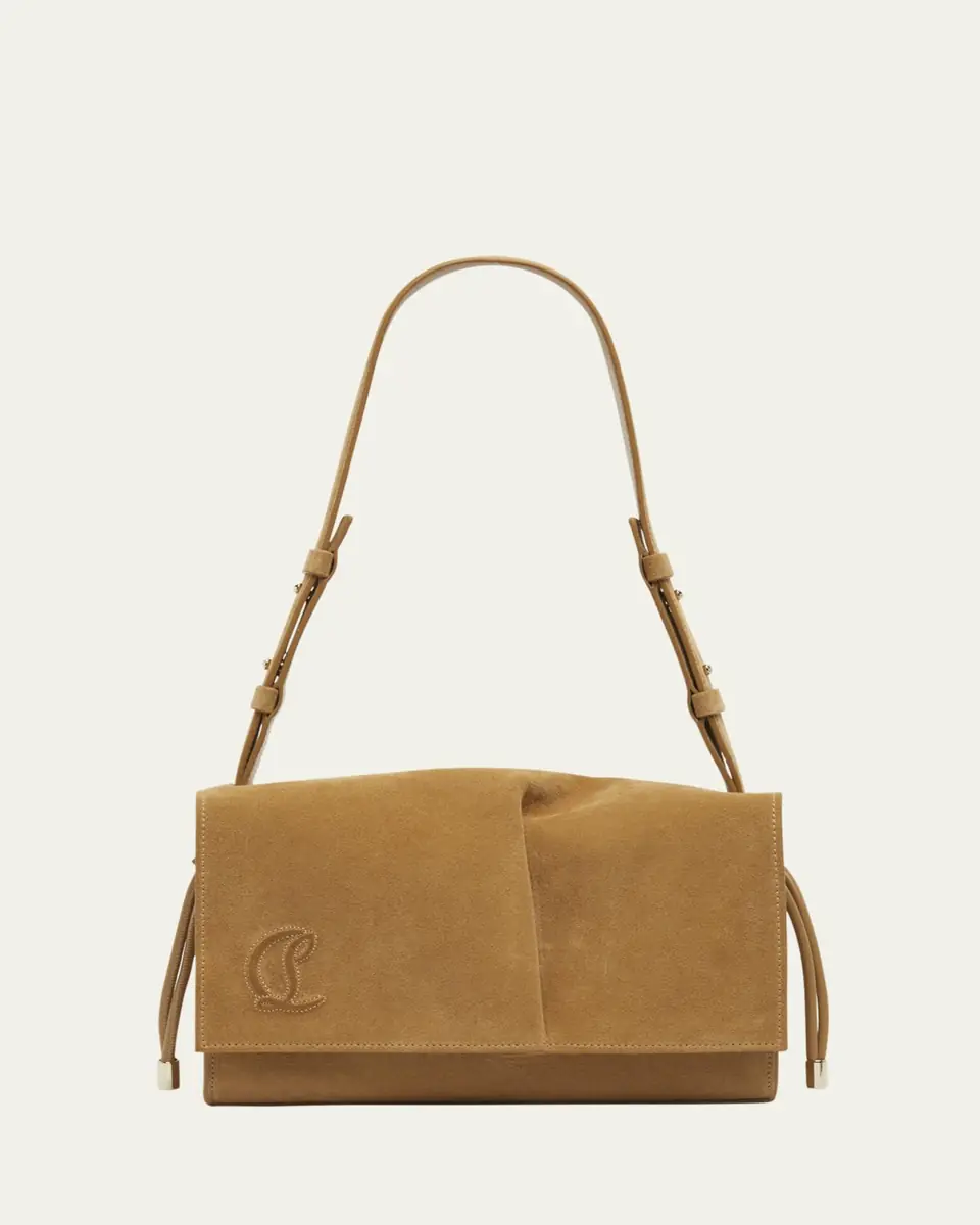 Christian Louboutin Baggy Small Shoulder Bag in Suede | Thumbnail 6 Christian Louboutin Baggy Small Shoulder Bag in Suede | Thumbnail 6