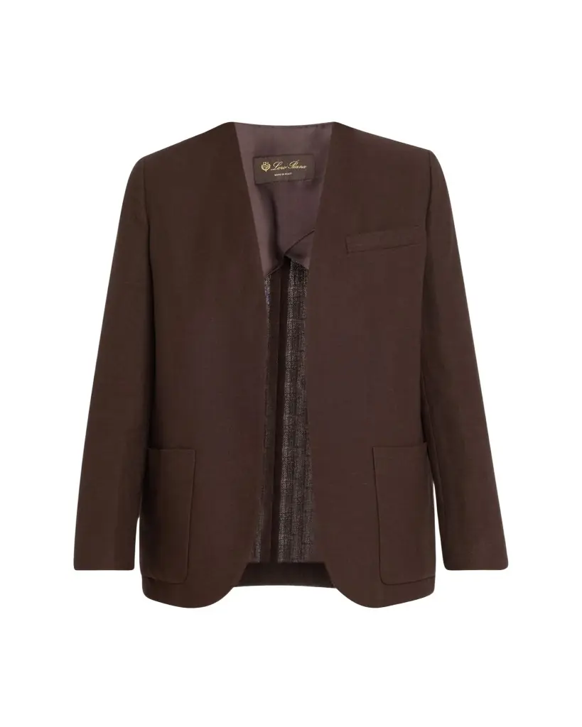 Loro Piana Hanna Open-Front Summer Linen Crepe Jacket | Image 1 Loro Piana Hanna Open-Front Summer Linen Crepe Jacket | Image 1