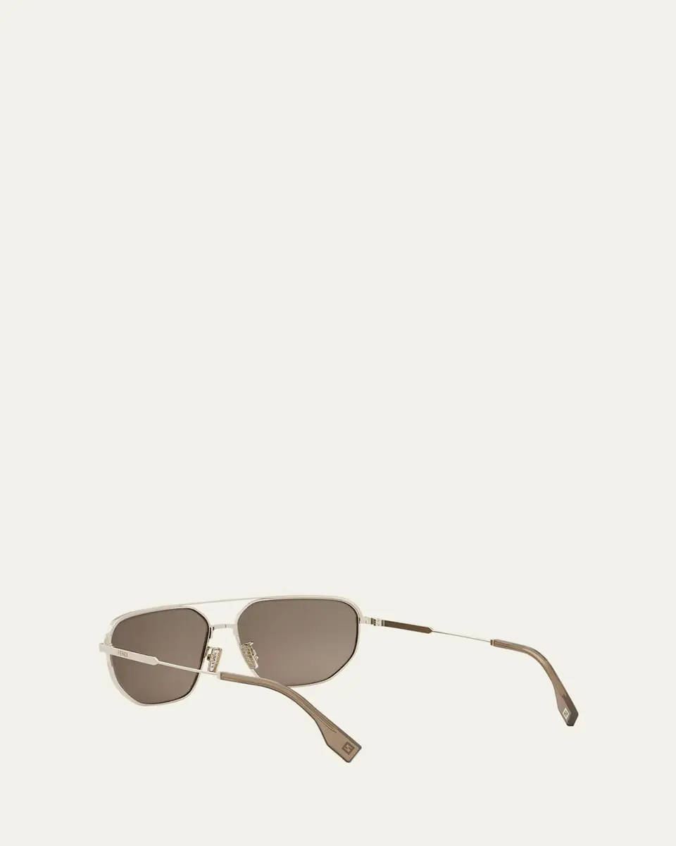 Fendi Men's Travel Metal Rectangle Sunglasses | Thumbnail 2 Fendi Men's Travel Metal Rectangle Sunglasses | Thumbnail 2