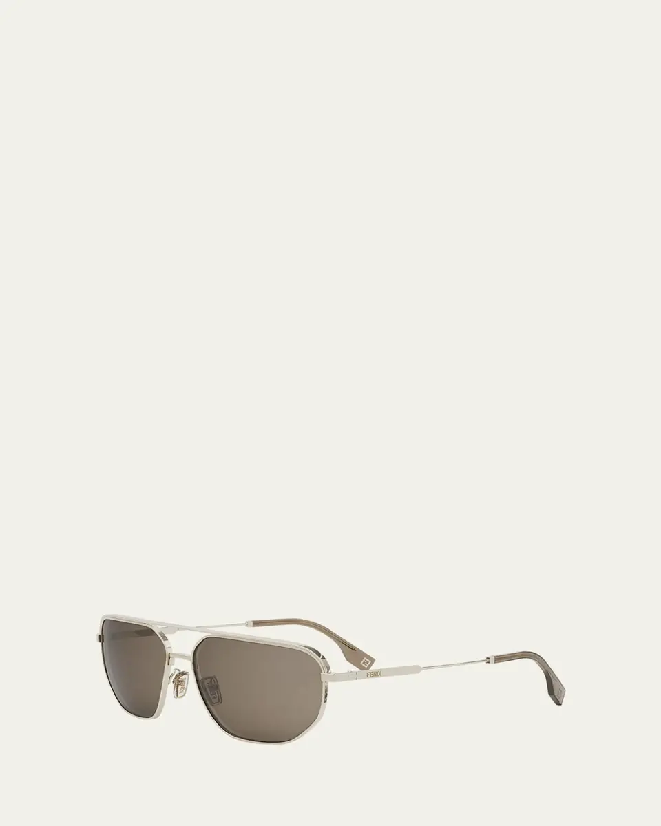 Fendi Men's Travel Metal Rectangle Sunglasses | Thumbnail 3 Fendi Men's Travel Metal Rectangle Sunglasses | Thumbnail 3