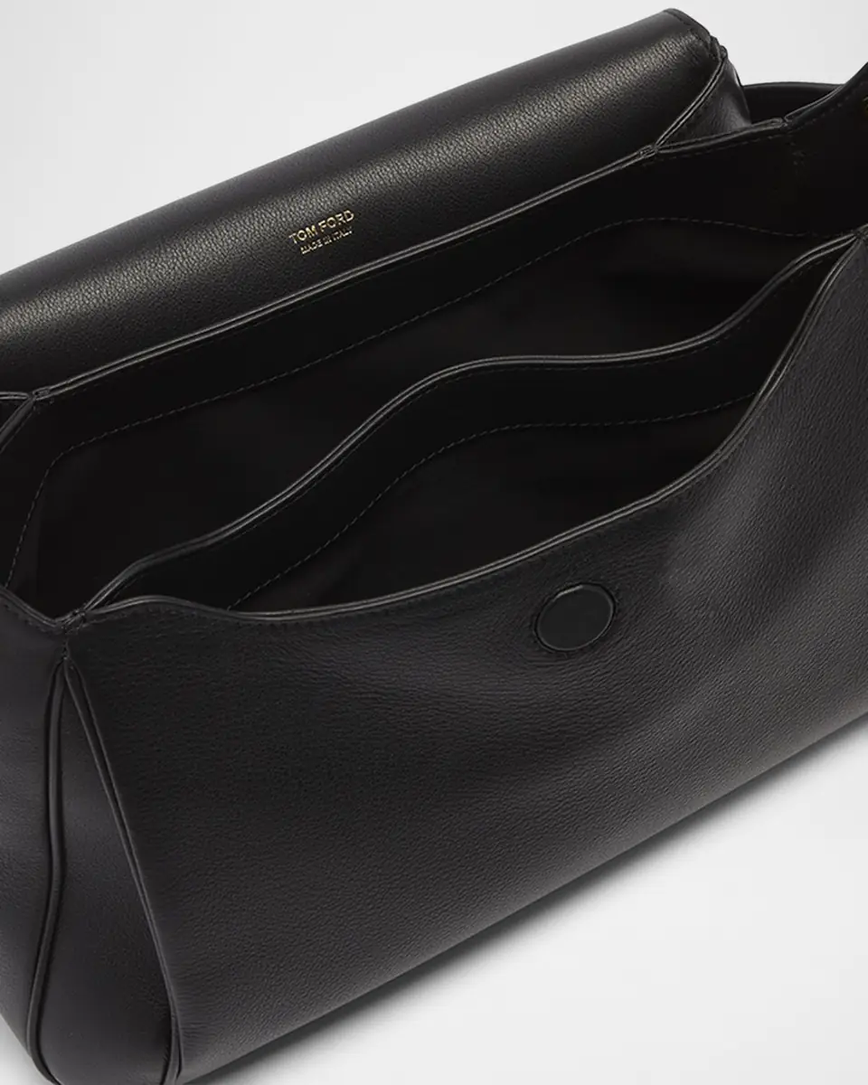 TOM FORD Tara Flap Shoulder Bag in Grain Leather | Thumbnail 14