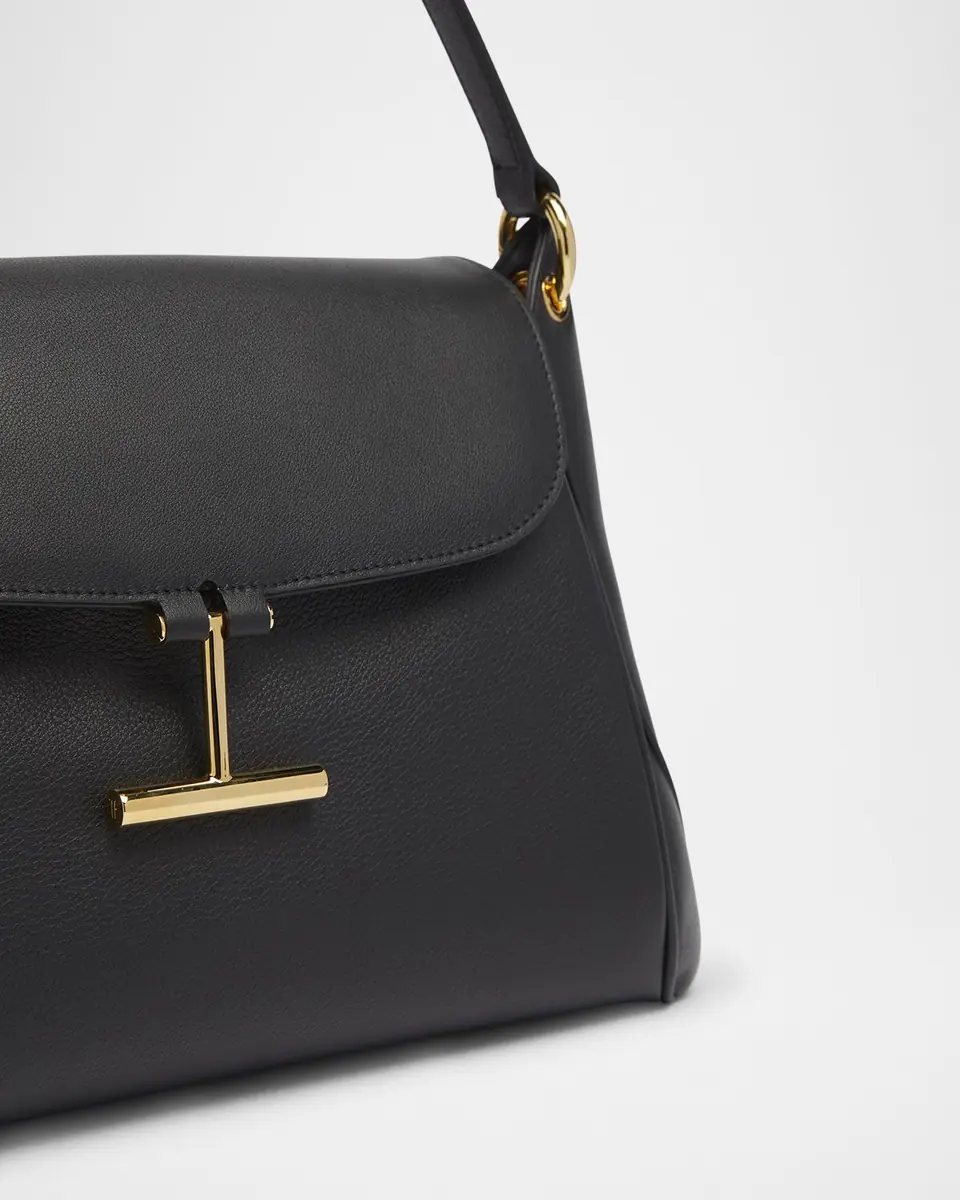 TOM FORD Tara Flap Shoulder Bag in Grain Leather | Thumbnail 15