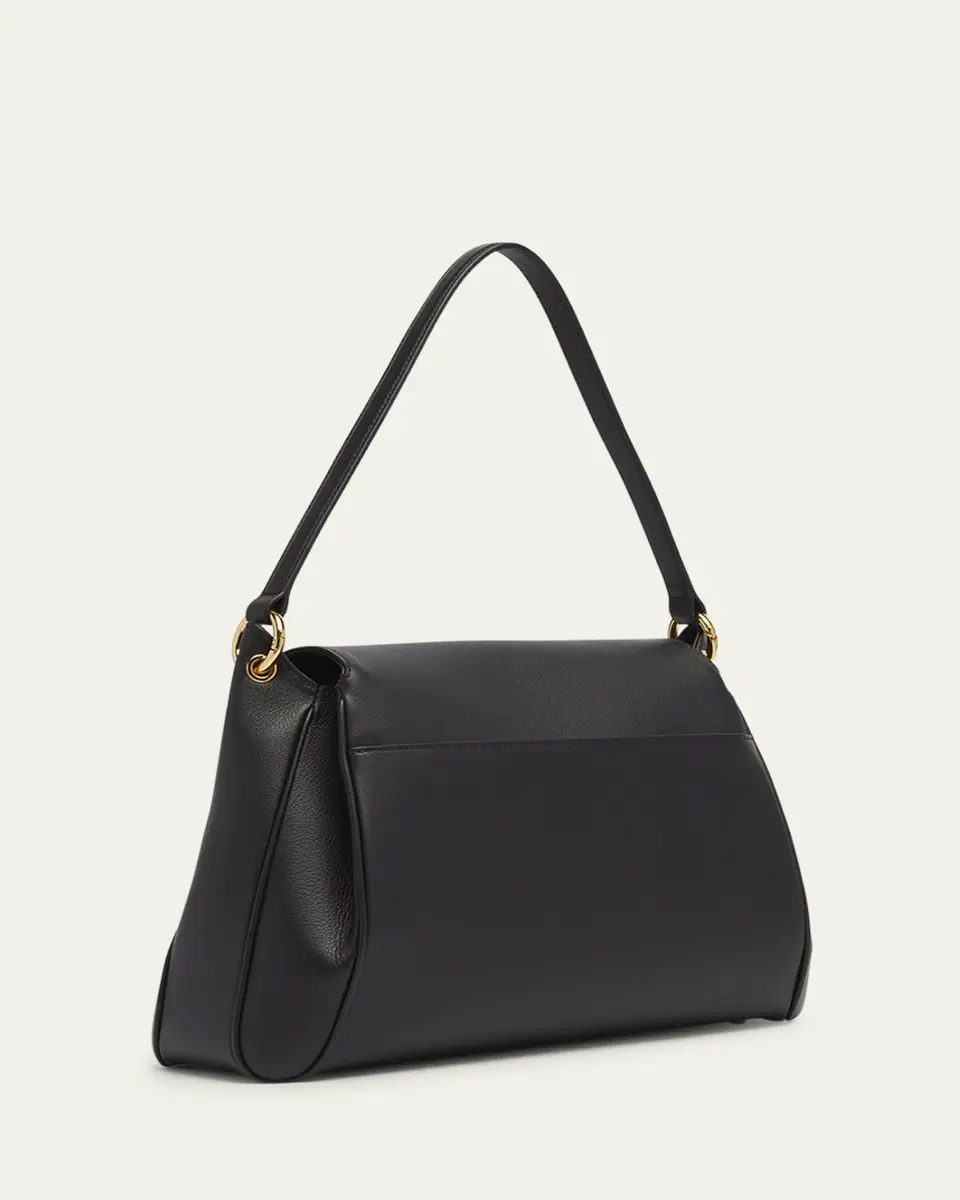 TOM FORD Tara Flap Shoulder Bag in Grain Leather | Thumbnail 9