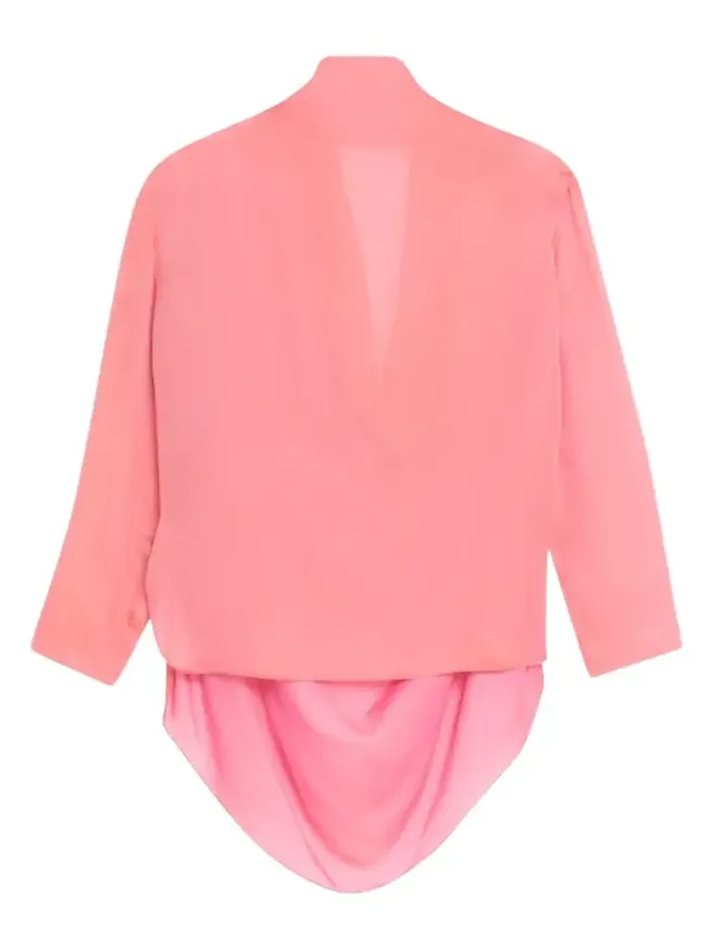Iridescent Chiffon Cowl Backless Tunic Iridescent Chiffon Cowl Backless Tunic