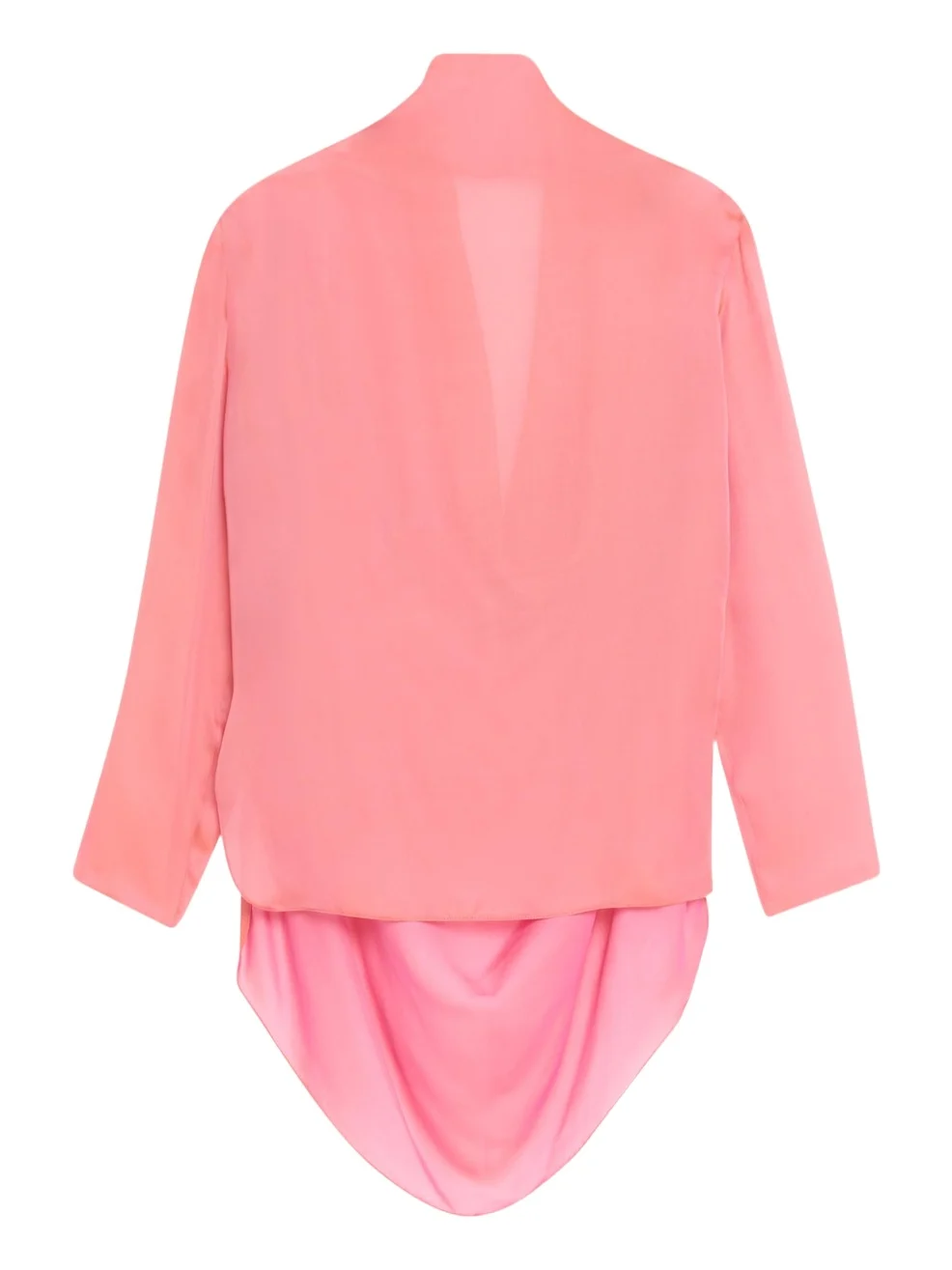Iridescent Chiffon Cowl Backless Tunic