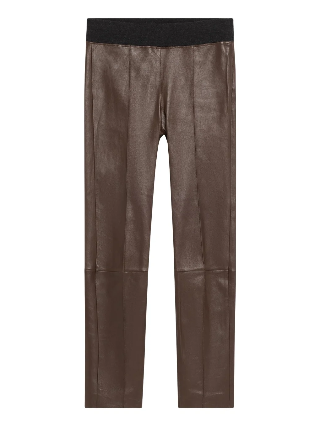 Leather Stretch Front Seam Leggings