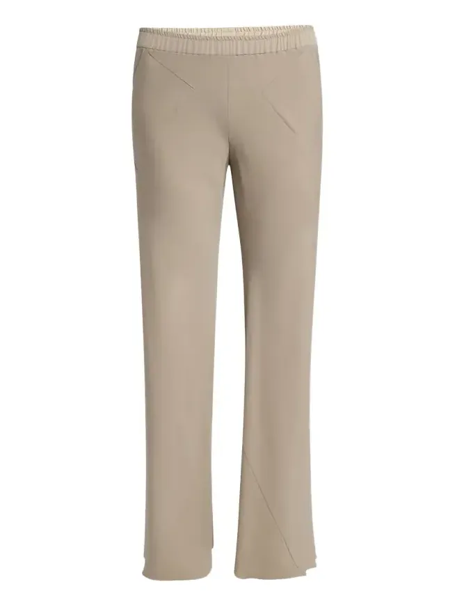 Triple Silk Georgette Flat Front Trousers