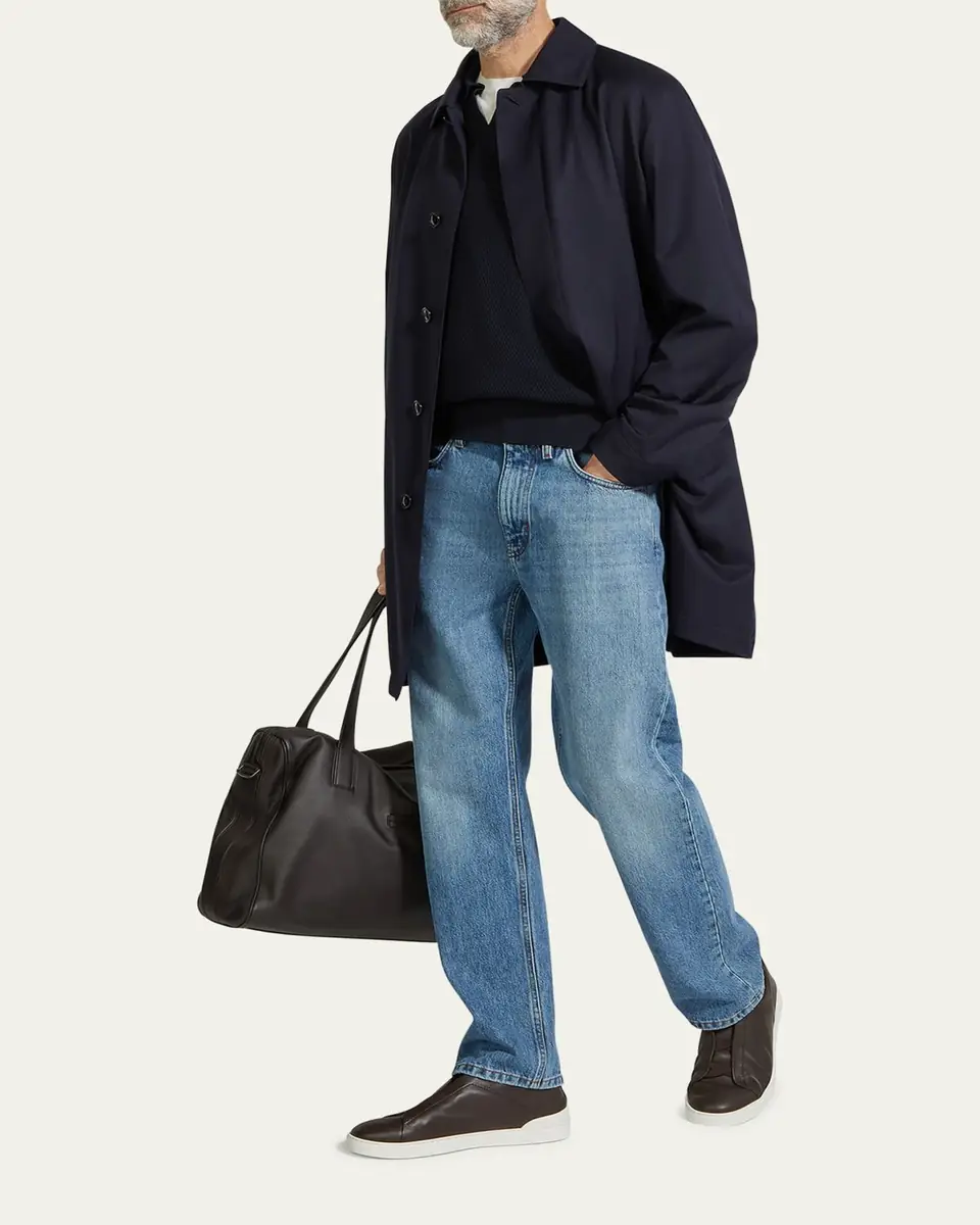 ZEGNA Men's Motorin 300cc Microfiber Rain Coat | Thumbnail 2 ZEGNA Men's Motorin 300cc Microfiber Rain Coat | Thumbnail 2