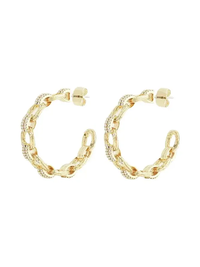 Enchanted Forest Chain Hoop Earrings Enchanted Forest Chain Hoop Earrings