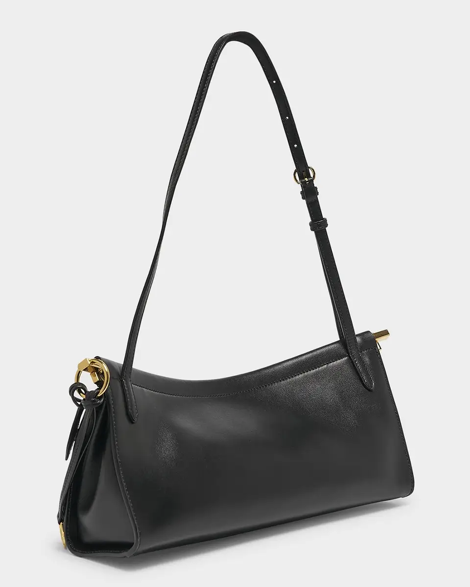 ALAÏA Le Click Medium Shoulder Bag in Glossy Leather | Thumbnail 2 ALAÏA Le Click Medium Shoulder Bag in Glossy Leather | Thumbnail 2