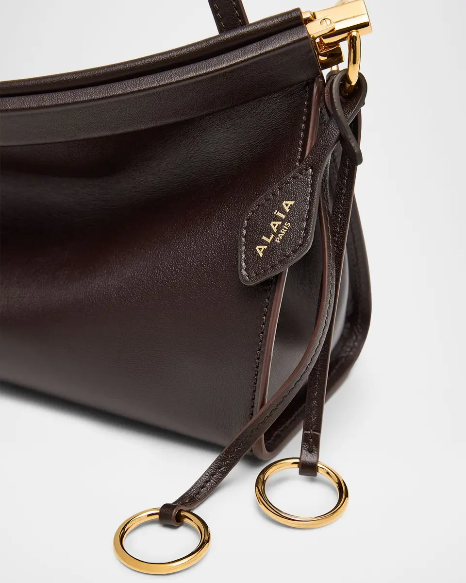 ALAÏA Le Click Medium Shoulder Bag in Glossy Leather | Thumbnail 32 ALAÏA Le Click Medium Shoulder Bag in Glossy Leather | Thumbnail 32