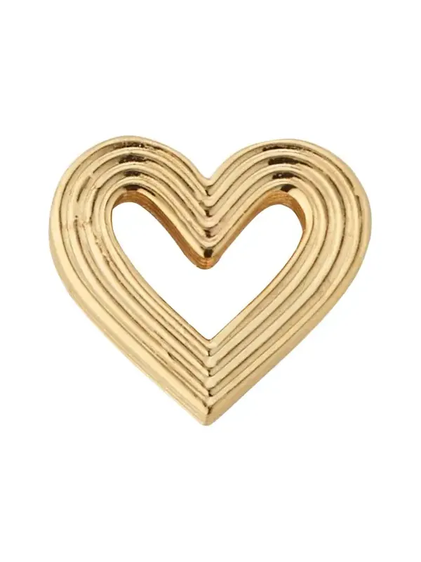 Sydney Evan Fluted Heart Stud Earrings