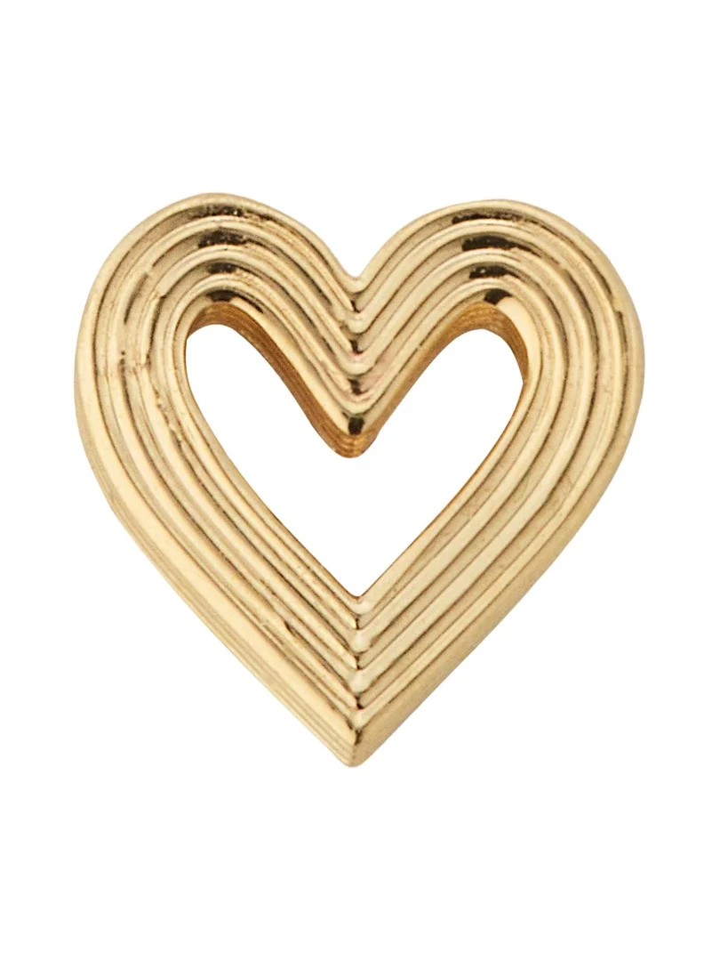 Sydney Evan Fluted Heart Stud Earrings
