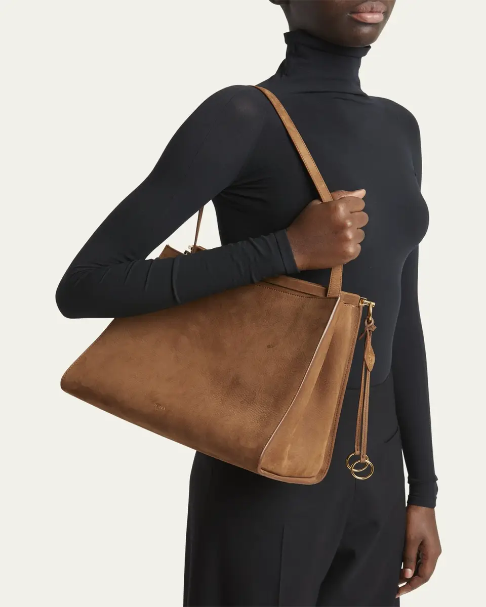 ALAÏA Le Click Medium Square Tote Bag in Nubuck Leather | Thumbnail 2 ALAÏA Le Click Medium Square Tote Bag in Nubuck Leather | Thumbnail 2