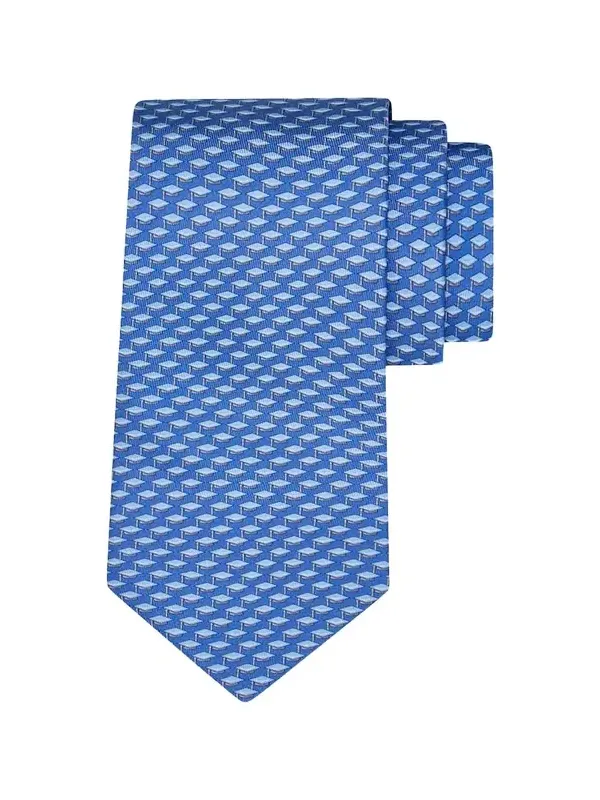 Ferragamo Men's Graduation Cap Micro-Print Tie