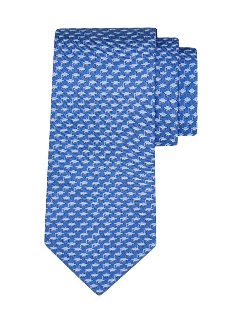 Men's Graduation Cap Micro-Print Tie