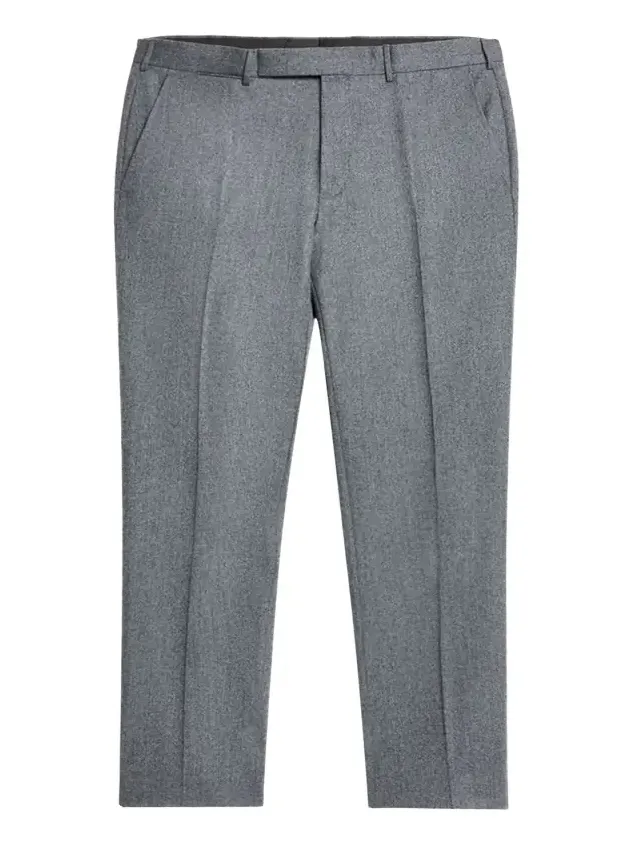Zegna Men's Wool Flannel Flat-Front Trousers